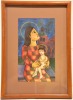 Religious Art - Rolando Sigvenza Acevedo, "Unamiradaal pueblo" Madonna Water colour, 19 x 35 cm