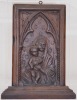 Religious Artifact - Carving mother with child, wall art, 29 x 22 cm, Worm damage