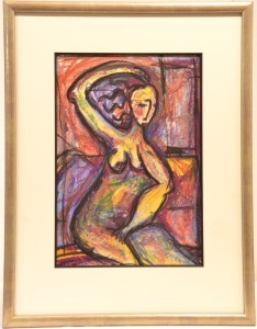 Art - Nadine, Contemporary female nude, pastel, 46 x 35 cm