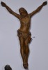 Religious Artifact - Crucifix, Carved Timber, H 37cm. Old item contains holes. - 2