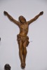 Religious Artifact - Crucifix, Carved Timber, H 37cm. Old item contains holes. - 3