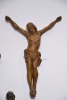 Religious Artifact - Crucifix, Carved Timber, H 37cm. Old item contains holes. - 4