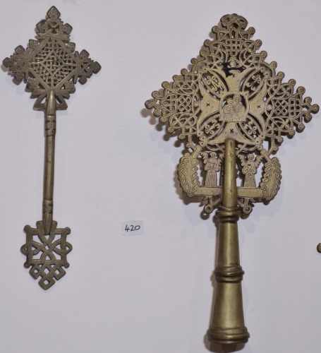 Religious Artifact x 2 - Ethiopian Processional Crosses x2