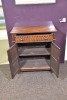 Furniture - Antique English oak side cupboard with drawer, hand forged wood and metal nails, 80 x 90cm. - 2