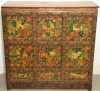 Furniture - Asian / Tibetan hand painted chest / storage cabinet, 110 x 110cm