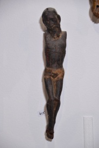 Religious Artifact - Crucifix, Early Carved Timber, Old crude item missing arms, H 25cm.