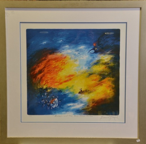 Art - David Boyd, 'Europea and the blue roses on fire', Limited Edition Print, approx. 61 x 58cm (including frame 86 x 85cm).