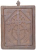 Religious Artifact - Ethiopian Coptic diptych, Hand painted with carved timber frame, 18 x 14cm. - 2