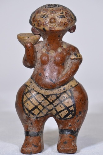 Tribal - South American pottery figurine, 25 cm