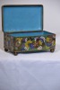 Art - Chinese cloisonne trinket box carved in flowers, 15 x 9 x 8 - 2