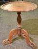 Furniture - Teak round side table. 66cm. Well worn.