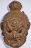 Oriental - Japanese carved wooden mask. 20 cm.