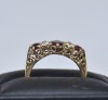 Jewellery - Ruby and diamond gold London bridge style ring, Stamped 375, 2.9grams - 5