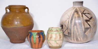 Pottery x 4 - International jars x 4