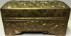 Large Embossed metal jewellery box, 36 cm x 25 cm x 20 cm approx.