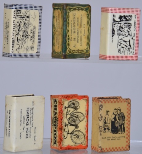 Advertising Matchbox Covers x 6 - Various Locations