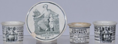 Holloway's x 4 - Ointment Pots and Lid