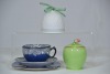 Ceramics x 3 - 1 x Lladro Christmas bell. 1 x Cup and saucer by Maling. 1 x Royal Winton lidded pot. - 2