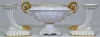 Antiques - Mantle set including 1 x Capodimonte urn and 2 x cornucopias (Unmarked).