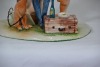 Figurine - Lino Zampiva ceramic scene featuring a hobo and two cats. - 4