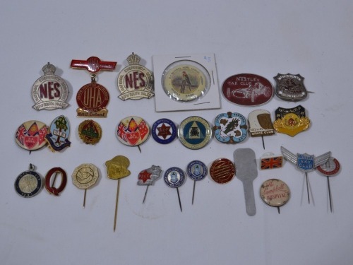 Badges & Hat Pins x 30 - Miscellaneous