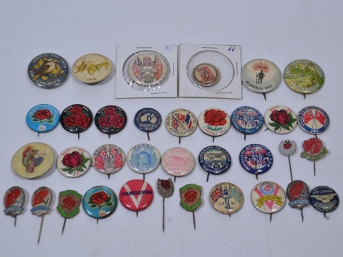 Badges & Hat Pins x 35 - Charity