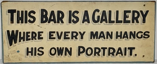 Masonite sign - Bar sign, 22 cm x 54 cm