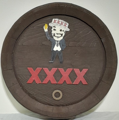 Polystyrene Sign - XXXX Beer Barrel sign, D 40 cm
