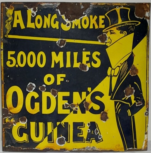 Enamel sign - Ogdens Guinea, 62 cm x 61 cm
