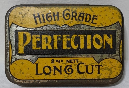 Tobacco tin - High Grade Perfection Long Cut, Dudgeon and Arnell, Melbourne