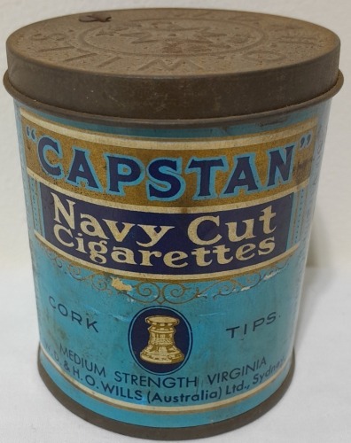 Tobacco tin - Capstan Navy Cut Cigarettes, WD & HO Wills, Sydney