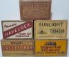 Group Lot - Tobacco Boxes including Havelock, Sunlight, Wills and Imperial Alliance tobacco boxes