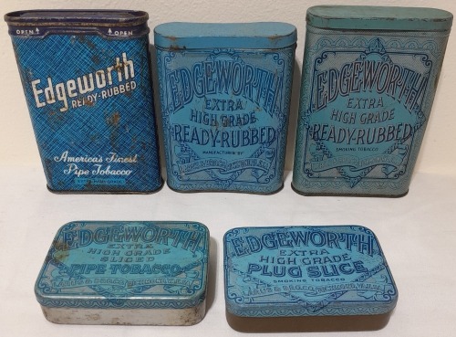 Group Lot - Edgeworth tobacco tins x 5