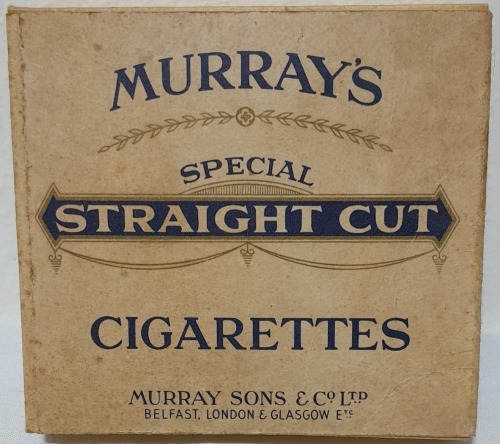 Cigarette Box - Murray's Special Straight Cut Cigarettes, Belfast, London & Glasgow