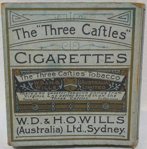 Cigarette Box - The Three Craftles, WD & HO Wills Ltd, Sydney