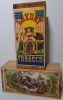 Wooden Tobacco Box with Label x 2 - Modern tobacco boxes including brands Luxury Tobacco and Mazeppa