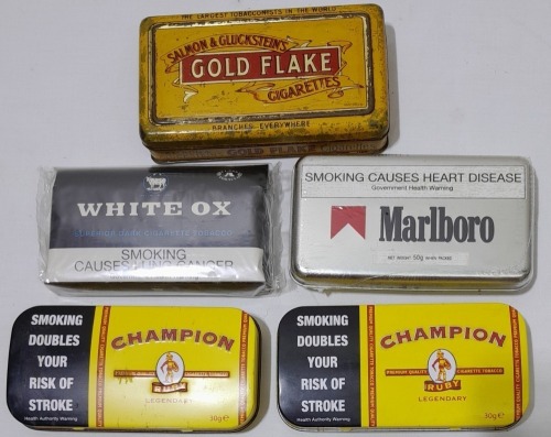 Tobacconalia x 5 - Four tins and one pouch