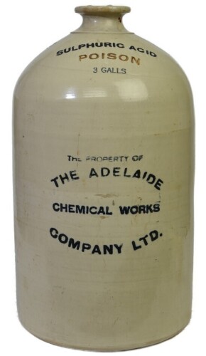 Demijohn - 3 Gallon, Adelaide Chemical Works Company Ltd