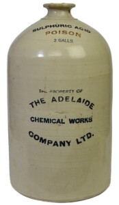 Demijohn - 3 Gallon, Adelaide Chemical Works Company Ltd