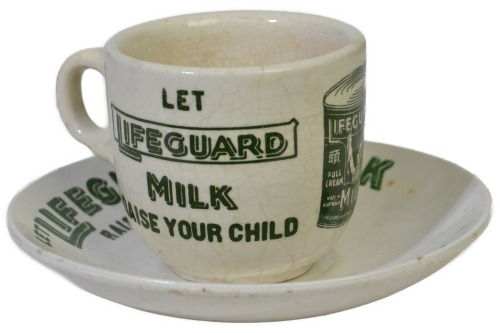 Adverting Tea Cup - Lifeguard Milk