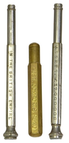 Advertising Pencils x 3 - A.M.P Society