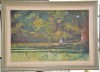 Artwork - Ken Strong 94, "Sunday In The Park", Oil On Board, Image Size 80 X 100cm, Signed & Dated L/R.