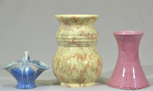 Australian pottery x3 - Bendigo, Stones, Remued