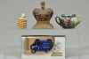 Group Lot - Coronation Money Box, Ledo Royal Doulton Model Car, Royal Bayreuth Bavaria miniature