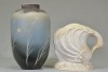 Australian Pottery x2 - Contemporary Pottery Vase & Swan Vase
