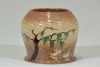 Australian Pottery - Remued Style Pot with Asian theme - Signed to base, Constance Perston 1937.