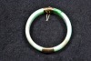 Jewellery - Gold & Jade Bangle - Tested 14kt - Dia 60mm - 2