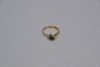 Jewellery - Ring - unknown stone with diamonds, N.5, Tested 18kt, weighs 3.07g - 2