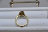 Jewellery - Ring - unknown stone with diamonds, N.5, Tested 18kt, weighs 3.07g - 3