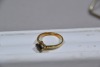 Jewellery - Ring - unknown stone with diamonds, N.5, Tested 18kt, weighs 3.07g - 4